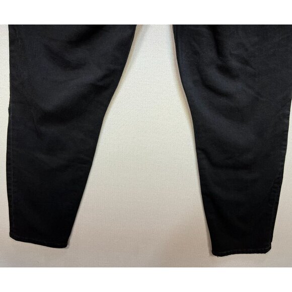 NWT Gap 1969 Womens True Skinny Jeans Sze 33 Black Denim  Mid Rise Ankle Lace Up - Picture 11 of 11